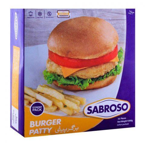 Sabroso Burger Patties 16 Pcs 1000 Gm - HKarim Buksh