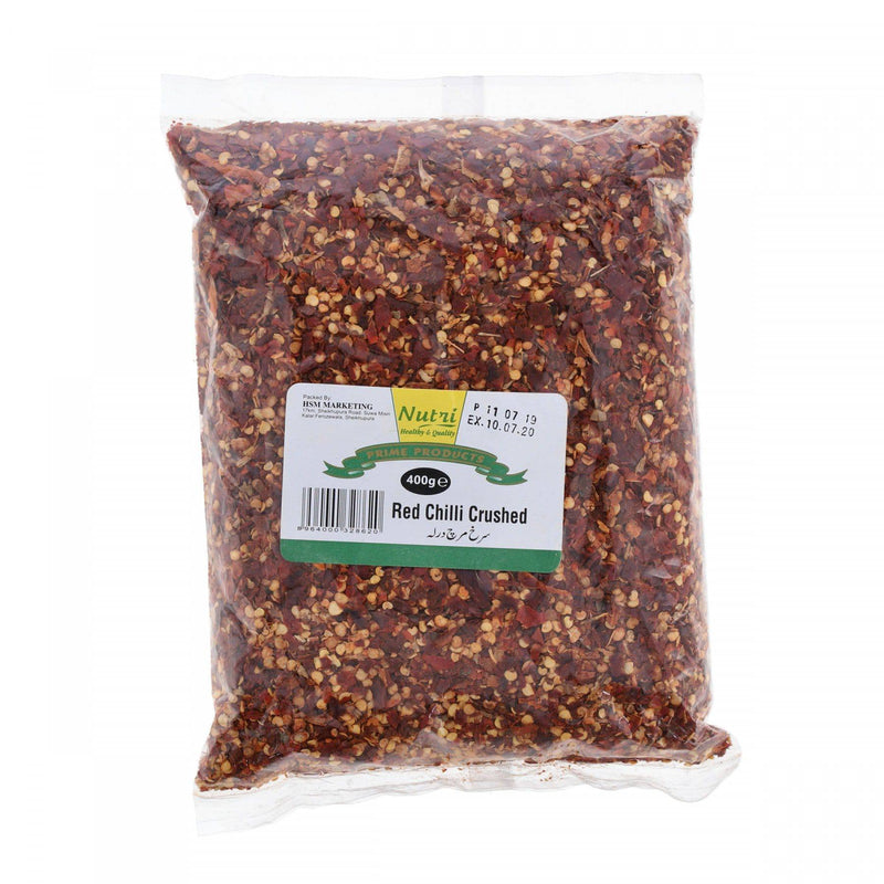 Nutri Red Chilli Crushed 400g - HKarim Buksh