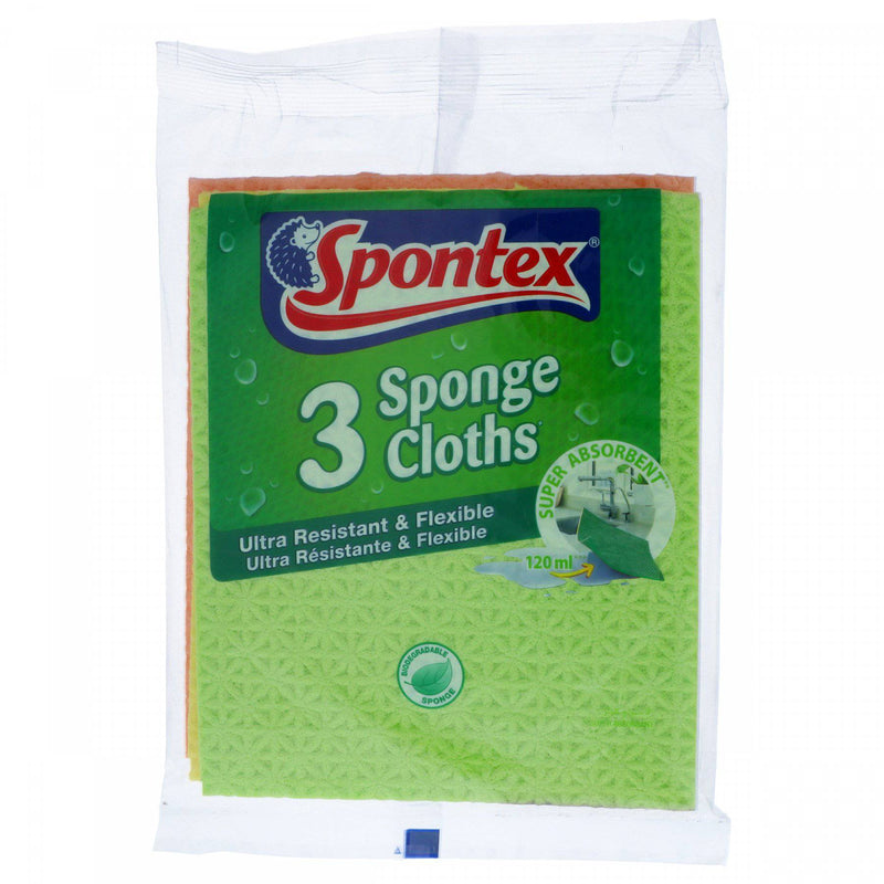 Spontex 3 Sponge Cloths - HKarim Buksh